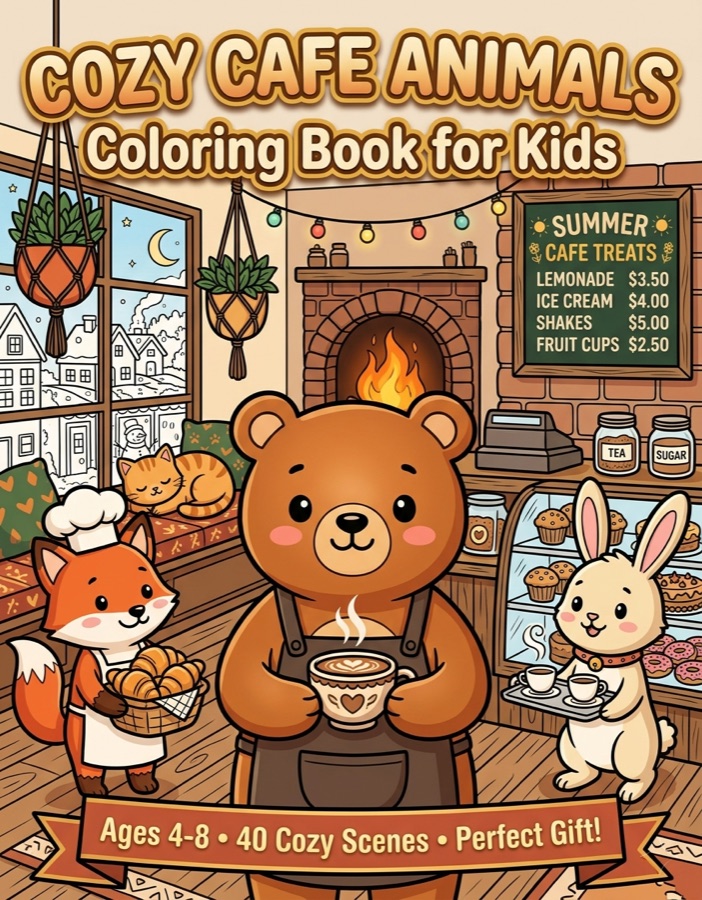 Cozy Cafe Animals cover